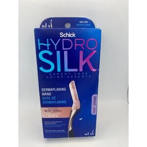 Schick Hydro Silk Dermaplaning Wand Exfoliating 1 Tool  and 6 Refill Blades